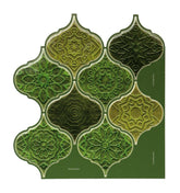 Green Moroccan 3D Peel and Stick Tile for Kitchen Backsplash